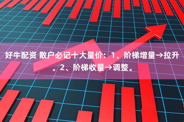 好牛配资 散户必记十大量价：1、阶梯增量→拉升。2、阶梯收量→调整。